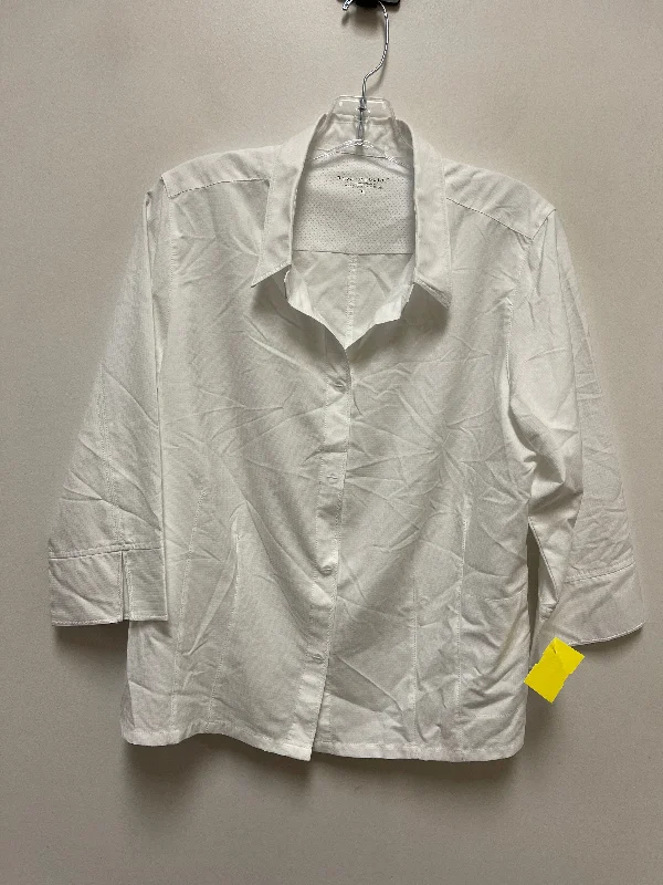 Blouse Long Sleeve By Royal Robbins In White, Size: Xl