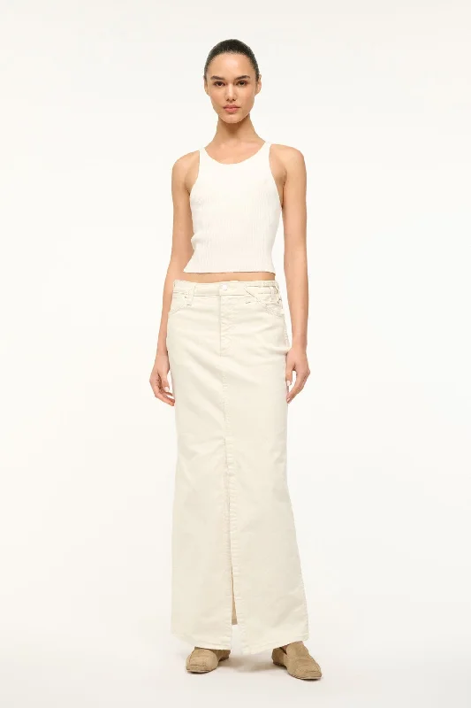 STAUD + WRANGLER THE MAXI SKIRT | CREAM