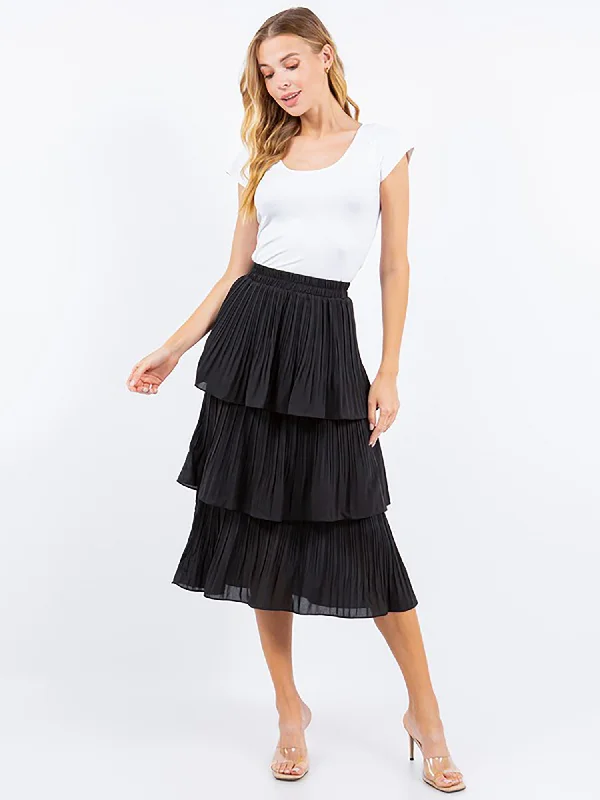 Taba Tiered Chiffon Skirt