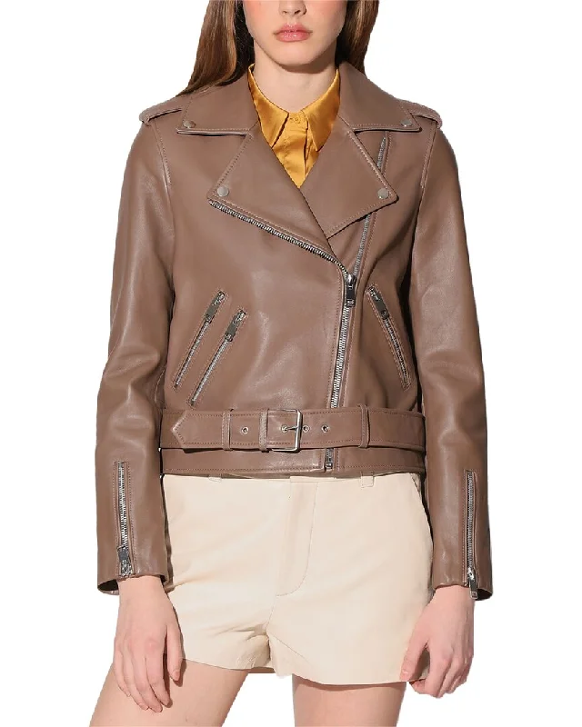 Walter Baker Allison Boxy Fit Leather Jacket