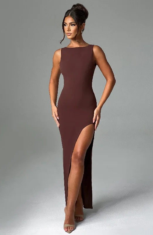 Kassandra Maxi Dress - Chocolate