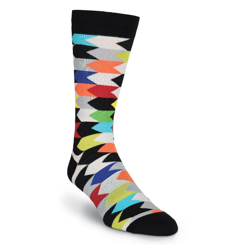 K. Bell Mens Chevron Stripes Crew Socks