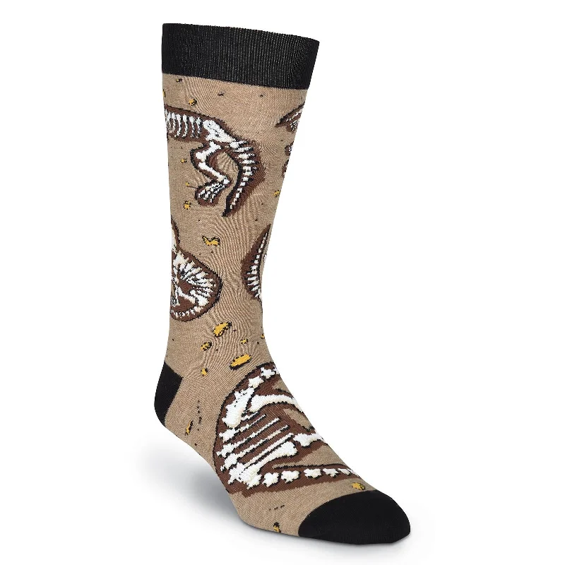 K. Bell Mens Dino Bones Crew Socks